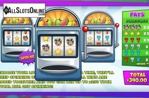 Paytable . Juicy Fruity from Mutuel Play