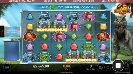 Jurassic Treasure slot screenshot 2