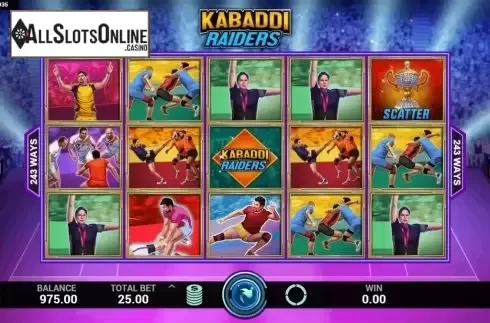 Reel Screen. Kabaddi Raiders from Indi Slots