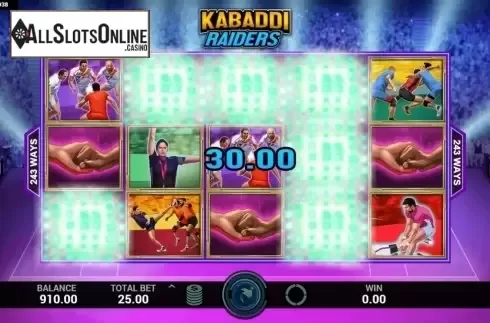 Win Screen . Kabaddi Raiders from Indi Slots
