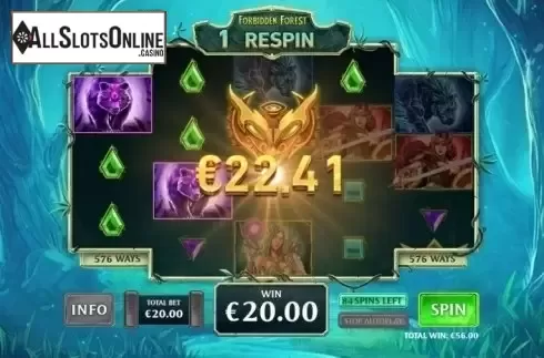 Respin Feature 2. Kingdoms Rise: Forbidden Forest from Playtech Origins