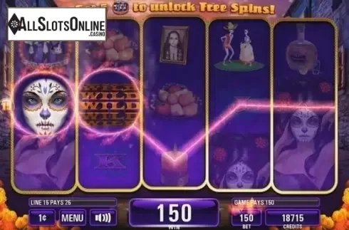 Win Screen. Lady of the Dead from Incredible Technologies