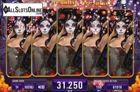 Win Screen 4. Lady of the Dead from Incredible Technologies