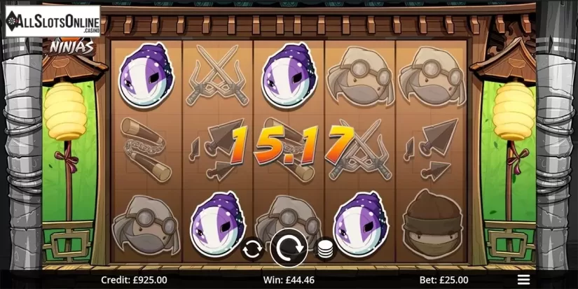 Win screen. Legend of the 5 Ninjas from Eyecon