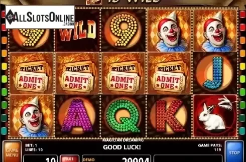 Screen 3. Magician Dreaming from Casino Technology