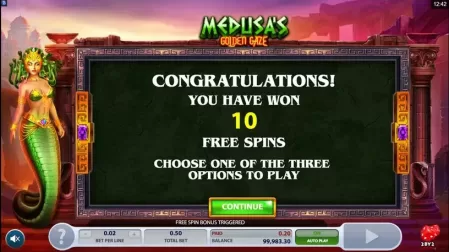 Medusa's Golden Gaze slot screenshot 3