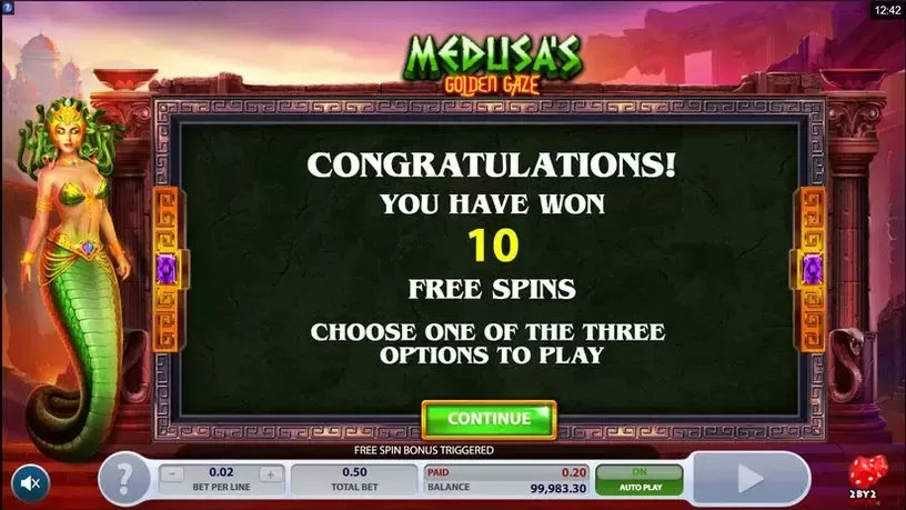 Medusa's Golden Gaze slot screenshot 3