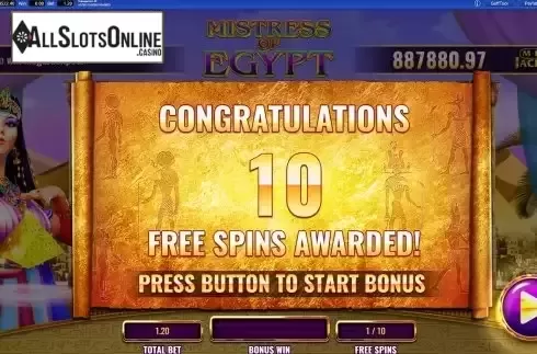 Free Spins Win Screen 2