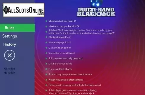 Game Rules Screen