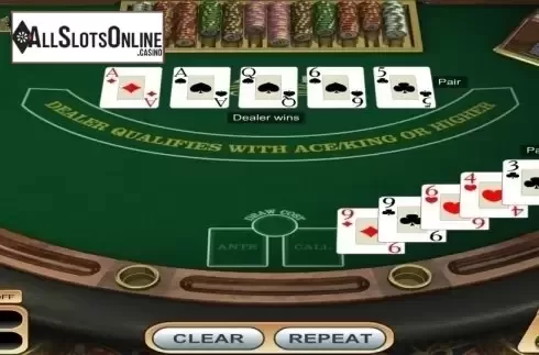 Game Screen. Oasis Poker (Betsoft) from Betsoft