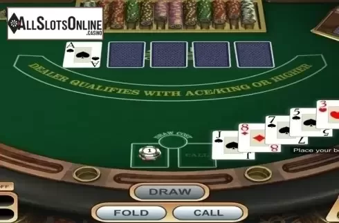 Game Screen. Oasis Poker (Betsoft) from Betsoft