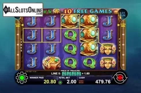 Win screen 3. Piece of Treasure from Casino Technology