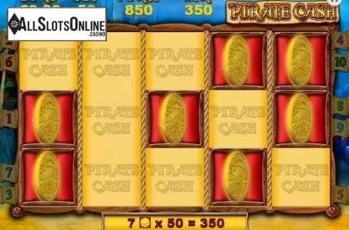 Bonus Game screen. Pirate Cash from Magic Dreams