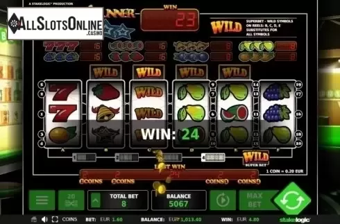 Wild Win screen. Random4Runner from Greentube