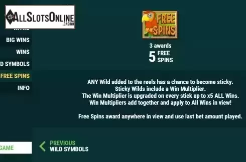 FS feature screen