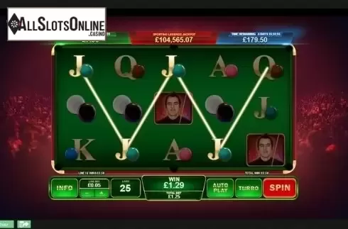 Win screen. Ronnie O'Sullivan: Sporting Legends from Playtech