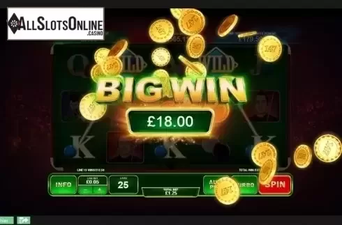 Big Win screen. Ronnie O'Sullivan: Sporting Legends from Playtech