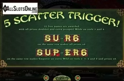 Screen7. Super 6 (RTG) from RTG