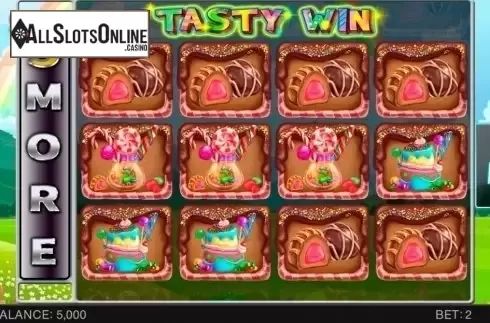 Reels screen. Tasty Win from Spinomenal