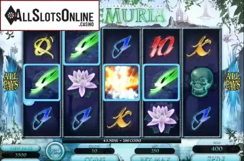 Screen 3. The Forgotten Land of Lemuria from Microgaming