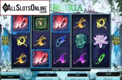 Screen 2. The Forgotten Land of Lemuria from Microgaming