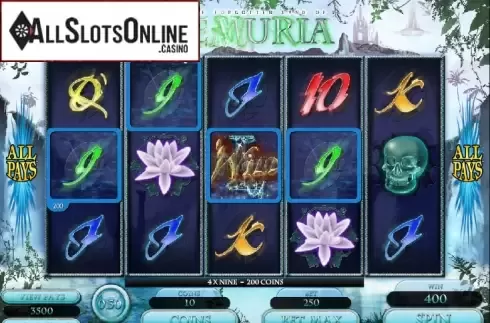 Screen 4. The Forgotten Land of Lemuria from Microgaming