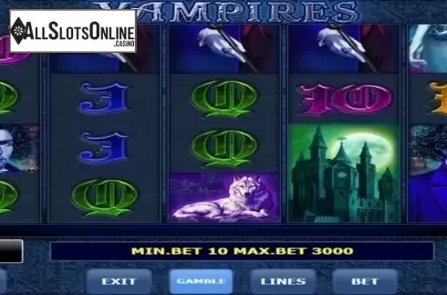 Game Workflow screen . Vampires (Amatic) from Amatic Industries