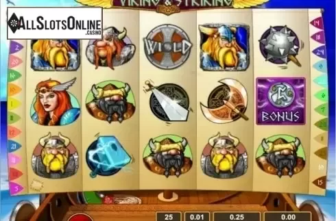 Game Workflow screen. Viking & Striking from Pragmatic Play