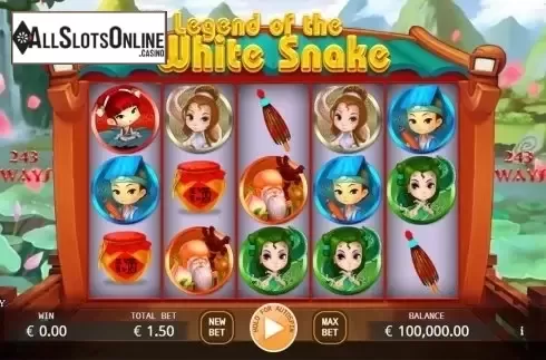 Reels screen. White Snake Legend from KA Gaming