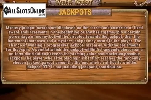 Jackpots. Wild West (Fazi) from Fazi