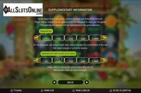 Paytable 7. Wilds and the Beanstalk from GamePlay
