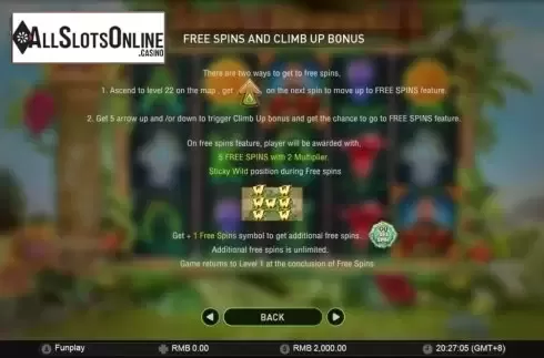 Paytable 5. Wilds and the Beanstalk from GamePlay