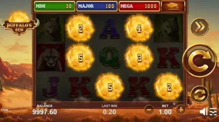 Buffalo's Sun slot screenshot 2