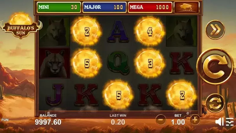 Buffalo's Sun slot screenshot 2