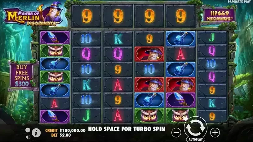 Power of Merlin Megaways slot screenshot 