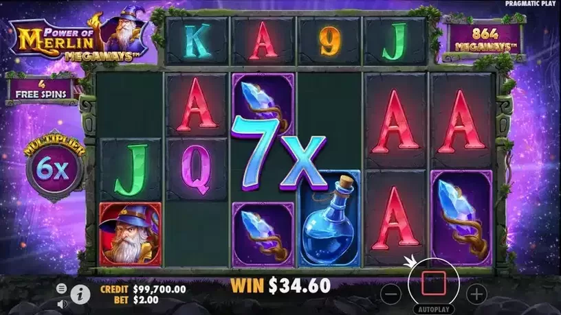 Power of Merlin Megaways slot screenshot 