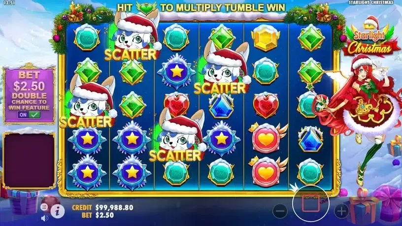 Starlight Christmas slot screenshot 4