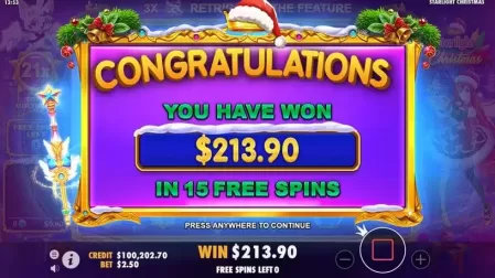 Starlight Christmas slot screenshot 8