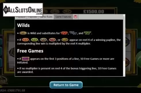 Game Features
