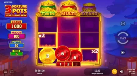 3 Fortune Pots Hold and Win slot screenshot 4