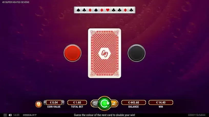 40 Super Heated Sevens slot screenshot 4