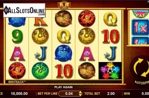 Reels screen. 5 Lucky Elements from Aspect Gaming
