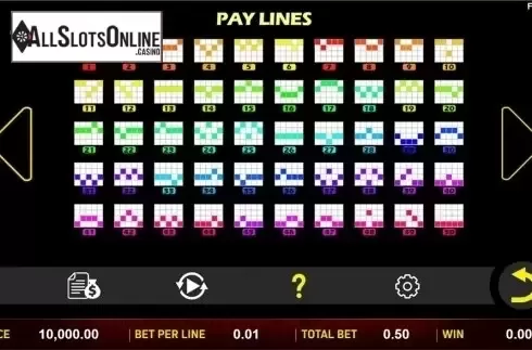 Paytable 3. 5 Lucky Elements from Aspect Gaming