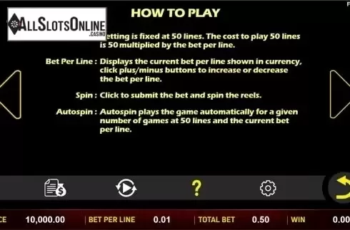 Paytable 4. 5 Lucky Elements from Aspect Gaming