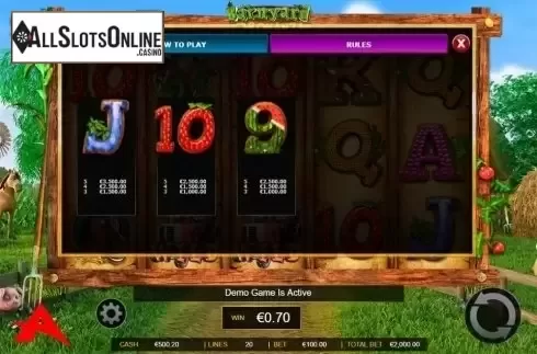 Paytable 3. Barnyard Bonanza (Ainsworth) from Ainsworth