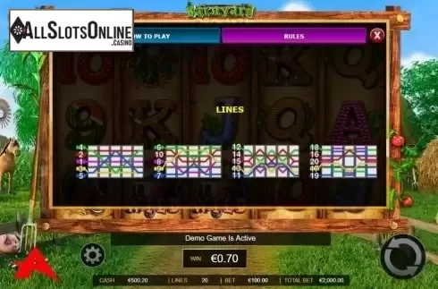 Paytable 4. Barnyard Bonanza (Ainsworth) from Ainsworth