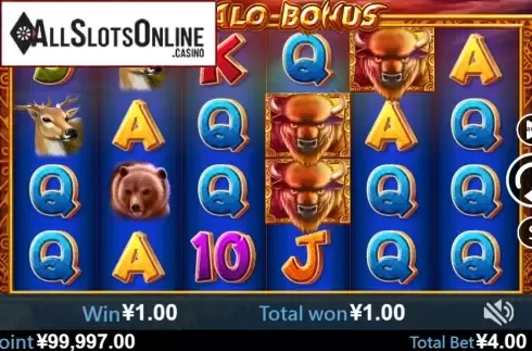 Win screen 1. Buffalo Bonus from Virtual Tech