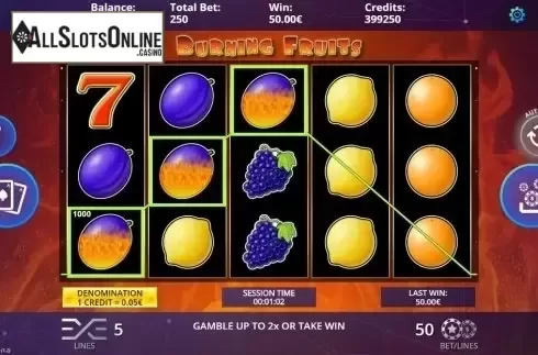 Win Screen. Burning Fruits from DLV
