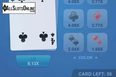Win screen. Cards Hi Lo from PG Soft