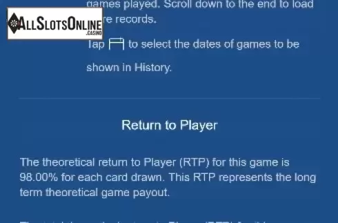 Game rules 5. Cards Hi Lo from PG Soft